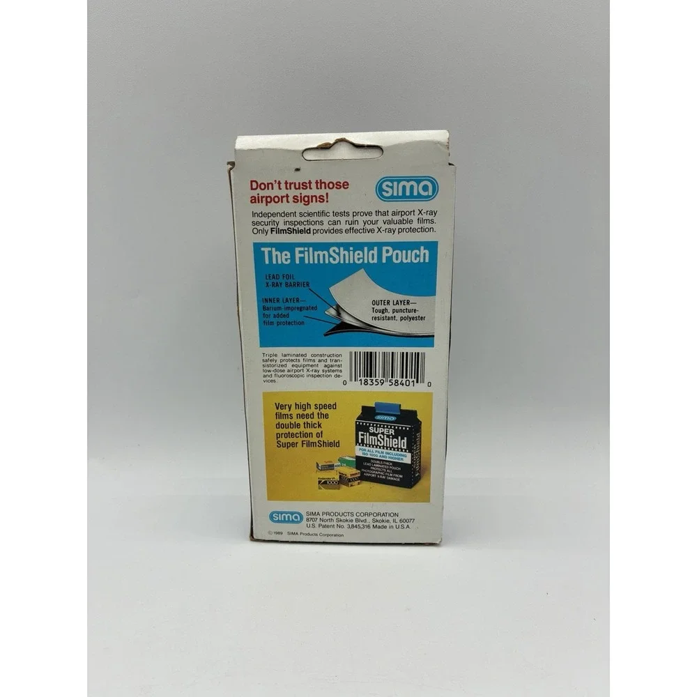 1984 Sima Film Shield Lead Photographic Film Bag for X-Ray Protection Never Used